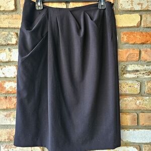 Sculptural Rafaella Knee-Length Black Skirt